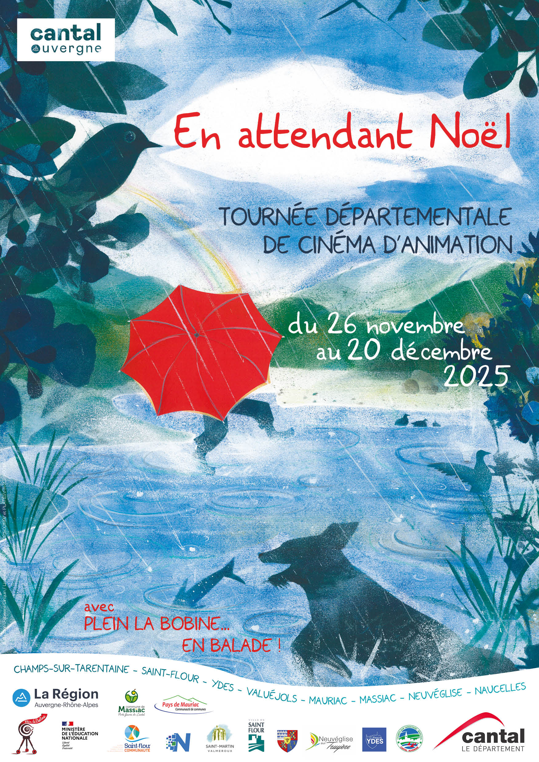 Affiche Plein la bobine Tournee Cantal 2025 VF